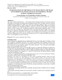Investigation of the Impact of Team Trust and Team