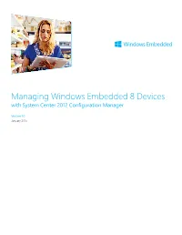Managing Windows Embedded 8 Devices with System Center 2012 Configuration Manager