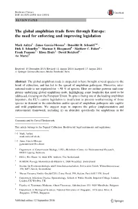 The Global Amphibian Trade Flows Through Europe: the Need for Enforcing and Improving Legislation