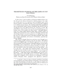 The Returning Warrior and the Limits of Just War Theory