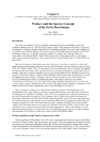 Wallace and the Species Concept of the Early Darwinians