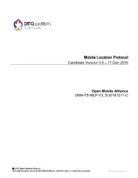 11 Dec 2018 Open Mobile Alliance OMA-TS-MLP-V3 5-20181211-C
