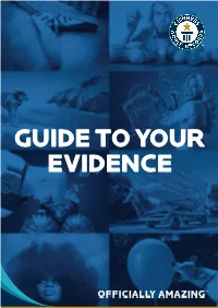 Guide to Your Evidence Guide to Your Evidence