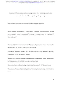 Impact of SNP Microarray Analysis of Compromised DNA on Kinship Classification