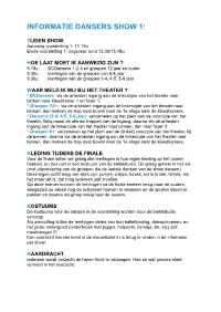 Informatie Dansers Show 1