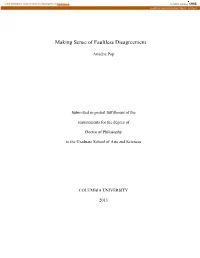 Making Sense of Faultless Disagreement