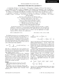 Measurement of the Muon Decay Parameter 