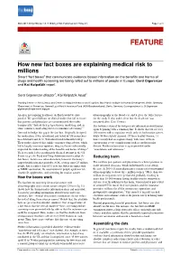 How New Fact Boxes Are Explaining Medical Risk to Millions