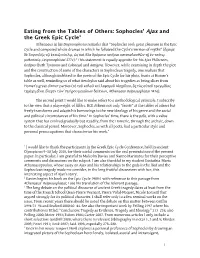Sophocles' Ajax and the Greek Epic Cycle