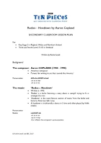 Hoedown by Aaron Copland