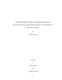 Ii an INVESTIGATION of PERSONAL TRANSFORMATIONS AND