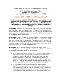 Interim GRP - MNLF Ceasefire Agreement