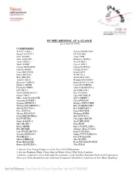 Ny Phil Biennial At-A-Glance Composers