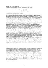 1 Hide and Seek in the Deer's Trap: Language Concealment and Linguistic Camouflage in Timor Leste Aone Van Engelenhoven Leiden