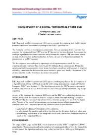 Development of a Digital Terrestrial Front End