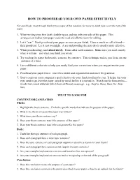 How to Proofread Your Own Paper Effectively