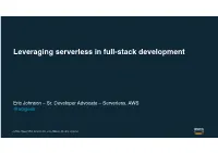 Leveraging Serverless in Fullstack