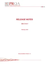 Qa·C Release Notes