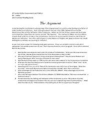 The Argument