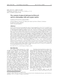 The Content of Mineral Nitrogen in Histosols and Its Relationship with Soil Organic Matter