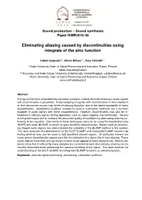 Eliminating Aliasing Caused by Discontinuities Using Integrals of the Sinc Function