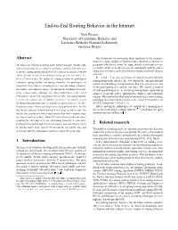 End-To-End Routing Behavior in the Internet