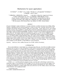 Mechanisms for Space Applications