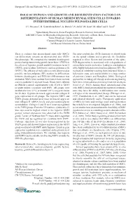 Role of Hypoxia and Growth and Differentiation Factor-5 on Differentiation of Human Mesenchymal Stem Cells Towards Intervertebral Nucleus Pulposus-Like Cells