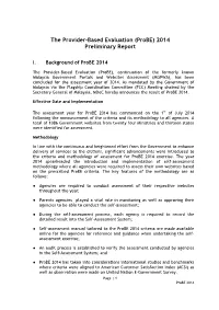 The Provider-Based Evaluation (Probe) 2014 Preliminary Report
