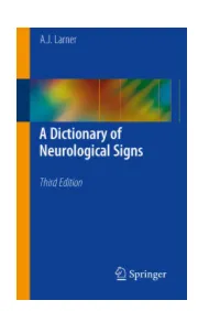 A Dictionary of Neurological Signs.Pdf