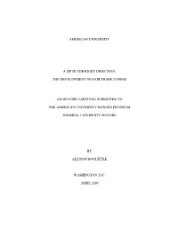 American University a Sip in the Right Direction: The