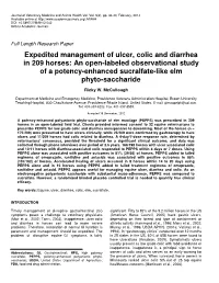 Expedited Management of Ulcer, Colic and Diarrhea in 209 Horses: an Open-Labeled Observational Study of a Potency-Enhanced Sucralfate-Like Elm Phyto-Saccharide