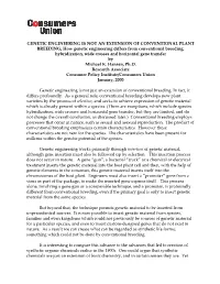 How Genetic Engineering Differs from Conventional Breeding Hybridization