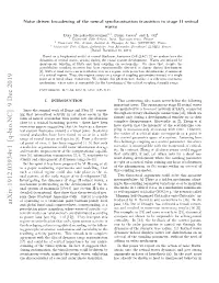 Noise Driven Broadening of the Neural Synchronisation Transition in Stage II Retinal Waves