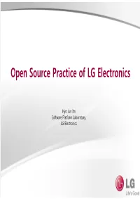 Open Source Practice of LG Electronics