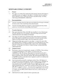 Renewable Energy Overview