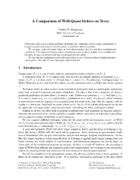 A Comparison of Well-Quasi Orders on Trees