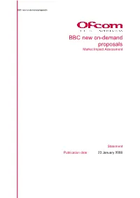 BBC New On-Demand Proposals