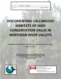 Documenting Calcareous Habitats of High Conservation Value In