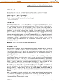 Passive Control of Civil Engineering Structures