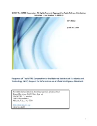 RFI Response: AI Standards