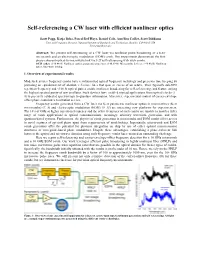 Self-Referencing a CW Laser with Efficient Nonlinear Optics