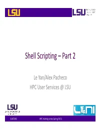 Shell Scripting – Part 2