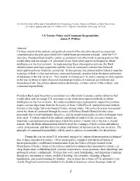 1 1 US Torture Policy and Command Responsibility James P. Pfiffner Abstract: Civilian Control of the Military and Political Cont