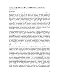 1 Pointing to the Dead: Victims, Martyrs and Public Memory In