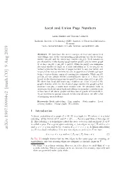 Arxiv:1907.09994V2 [Math.CO] 9 Aug 2019 (≺, P) Is a Book Embedding If for Any Two Edges Uv and Xy in E We Have
