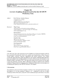 Chapter III. a Review of Spiking Chemicals Used in the First 40 OPCW Proficiency Tests