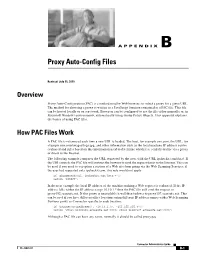 Proxy Auto-Config Files