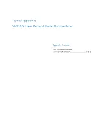 SANDAG Travel Demand Model Documentation