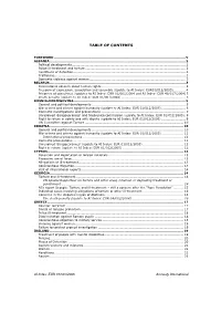Table of Contents